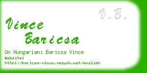 vince baricsa business card